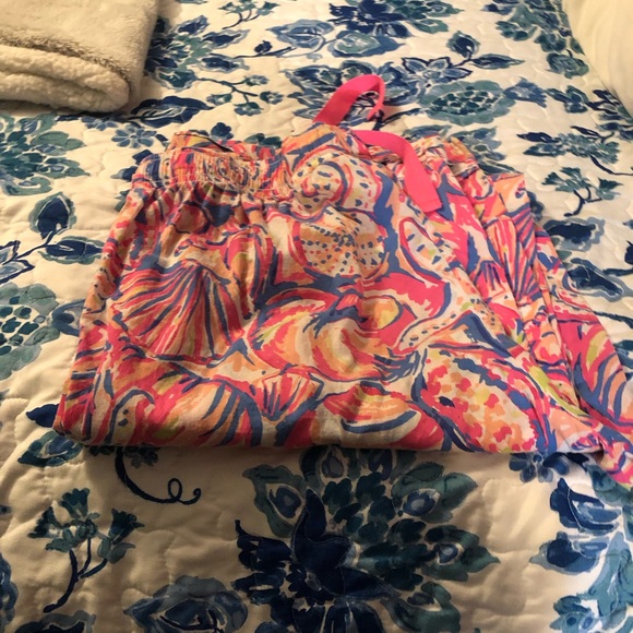 Lily Pultizer 100 % Cotton Floral Drawstring Lounge Or Sleep Pants EUC - Picture 7 of 7
